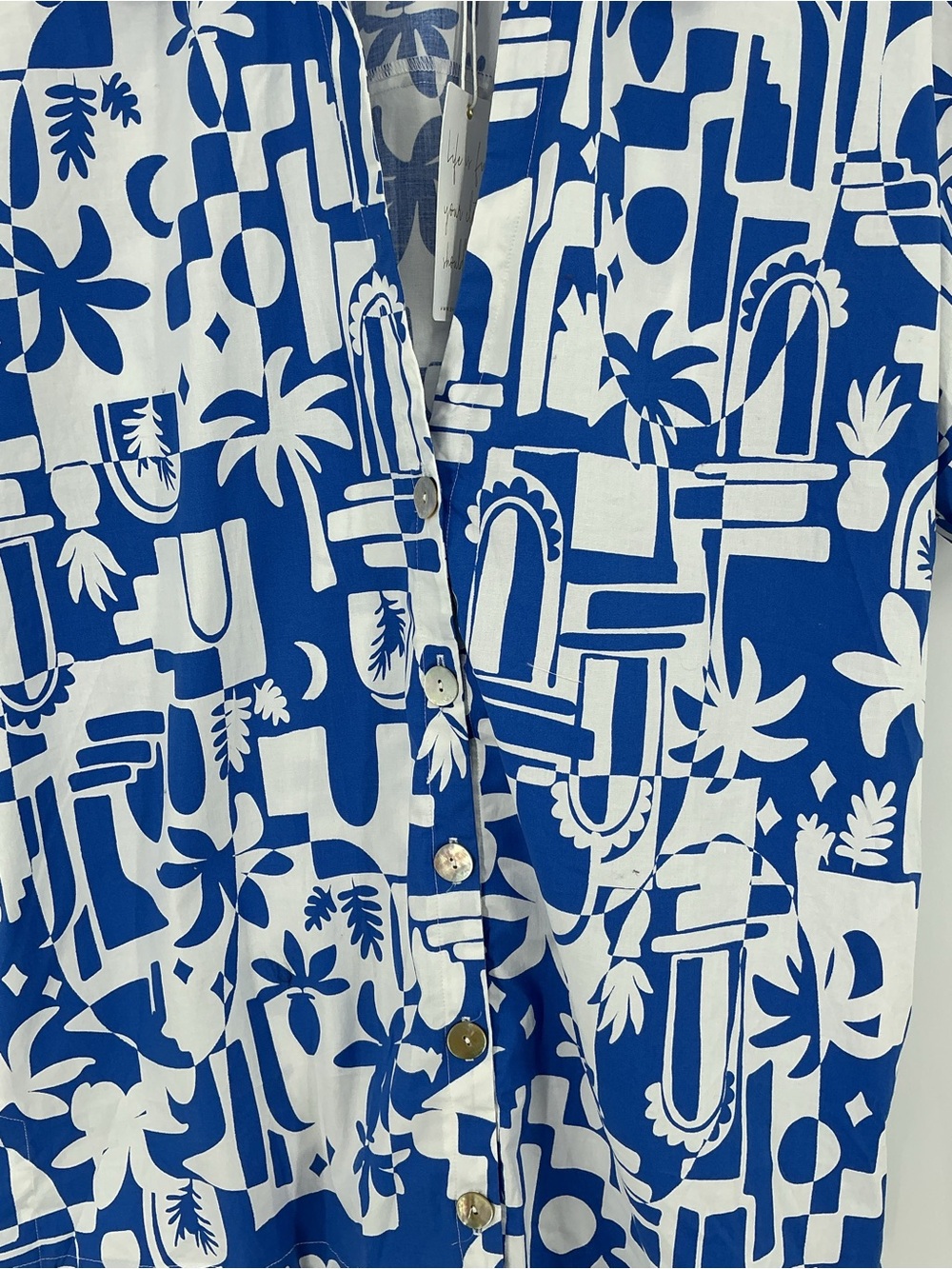NWT Show Me Your Mumu Parker Button Down Santorini Escape Floral Shirt XS - Picture 10 of 10